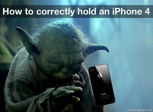 Как правильно держать iPhone 4