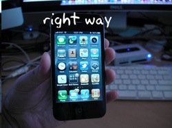 правильно держать iPhone 4